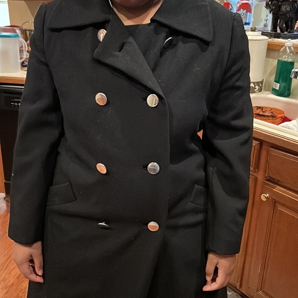 Black double button trench - Picture 3 of 7